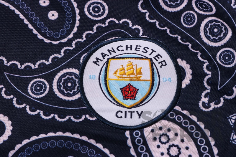 Черная футболка поло Манчестер Сити 2021