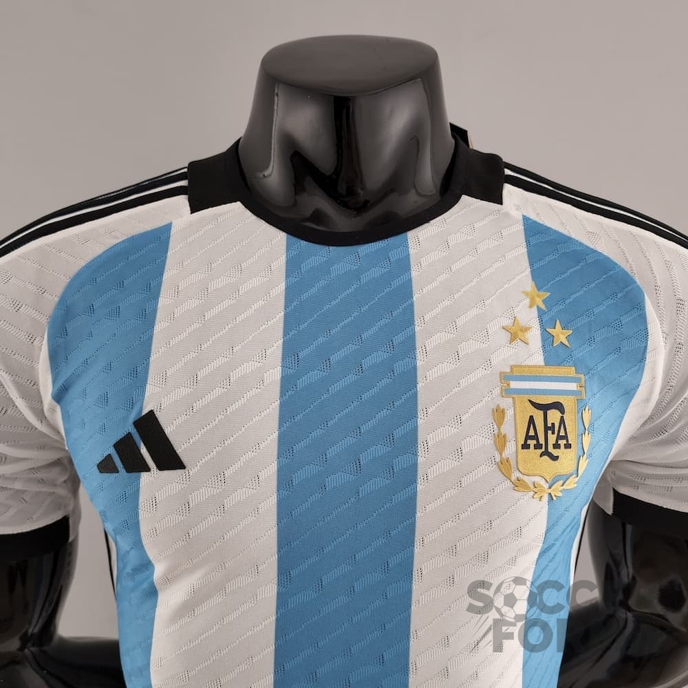 Игровая футболка сборной Аргентины 2023 три звезды
