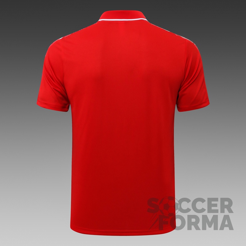 Красная футболка поло Манчестер Юнайтед 2021-2022 - вид 2