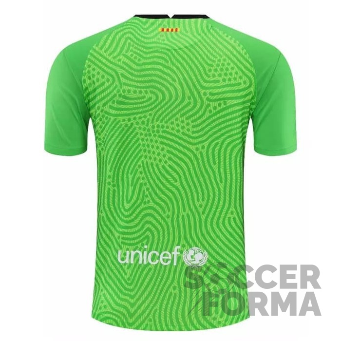Вратарская футболка Барселоны 2020-2021 зелёная Lux - вид 2
