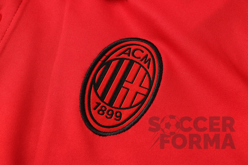 Красная футболка поло Милан 2021-2022 - вид 4