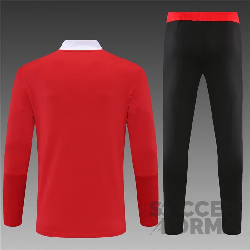 Детский тренировочный костюм Манчестер Юнайтед 2021-2022 красный - вид  2