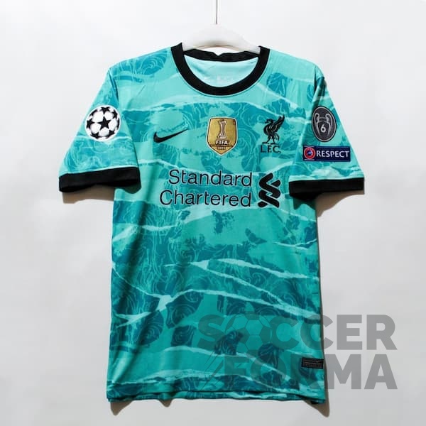 Гостевая футболка Ливерпуль 2020-2021 с патчами - вид 1