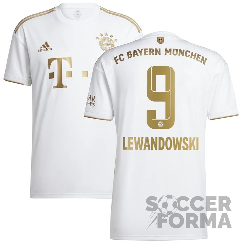 Гостевая футболка Бавария Мюнхен Левандовски 9 2022-2023 - вид 3