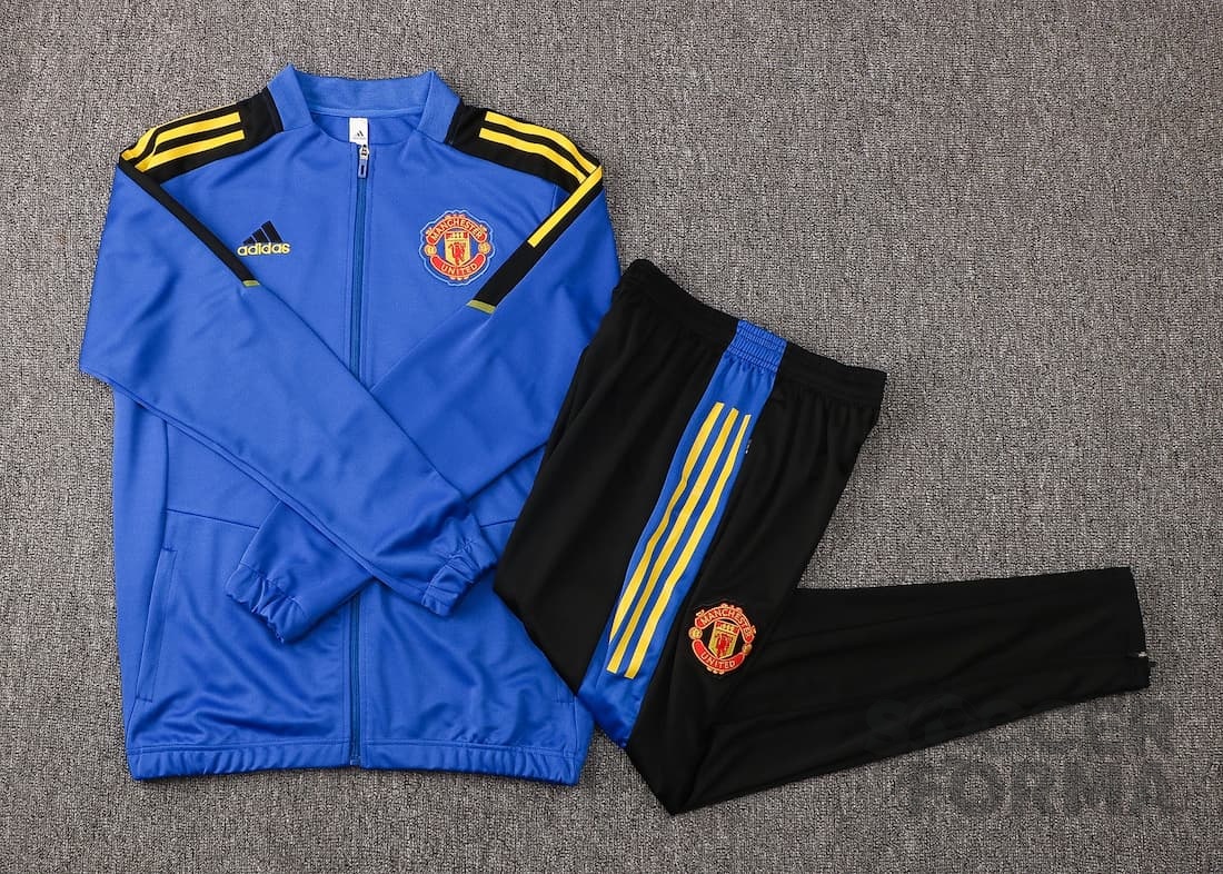 Детский спортивный костюм Манчестер Юнайтед 2021-2022 синий на молнии - вид 3