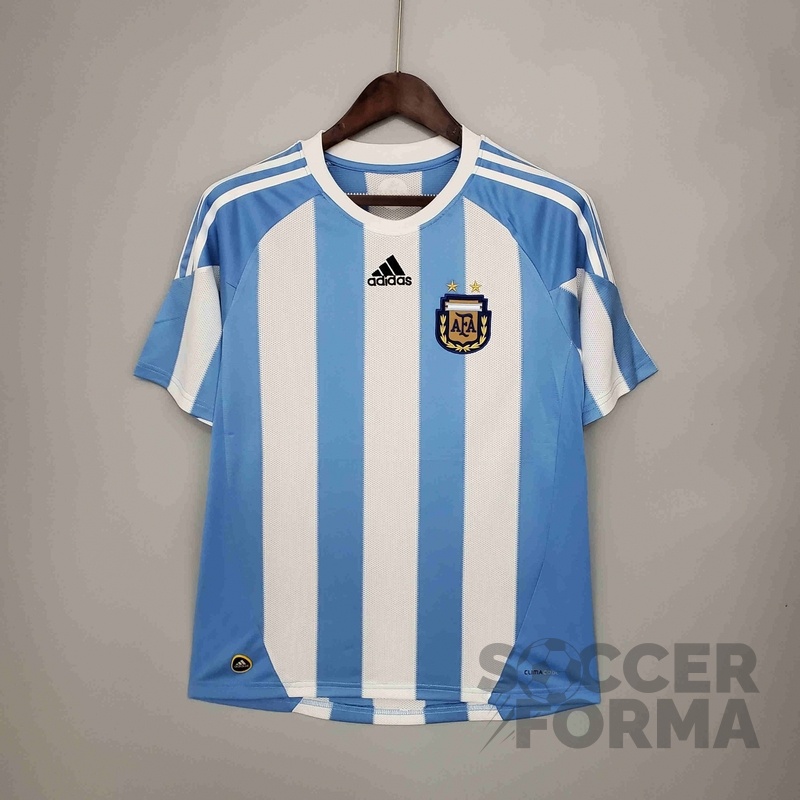 Ретро футболка сборной Аргентины 2010 - вид 1