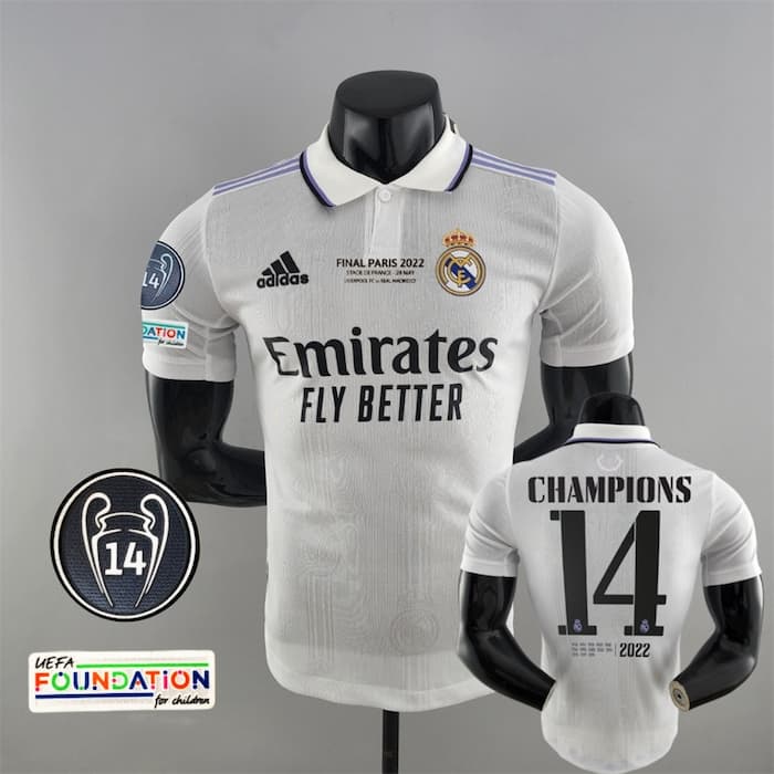 Игровая футболка Реал Мадрид победителей Лиги Чемпионов 2022-2023