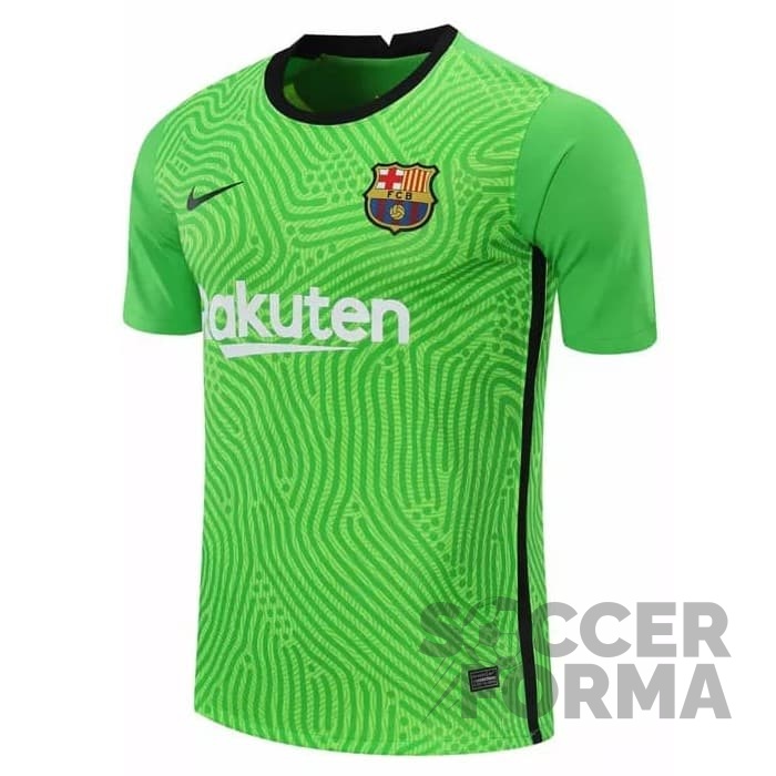 Вратарская футболка Барселоны 2020-2021 зелёная Lux - вид 1