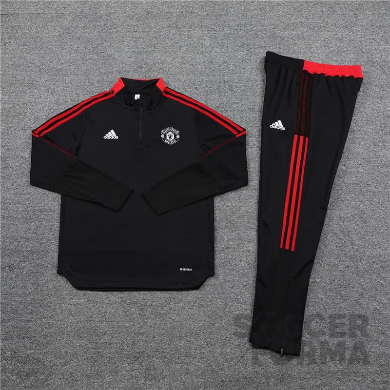 Детский тренировочный костюм Манчестер Юнайтед 2022 черный - вид  3