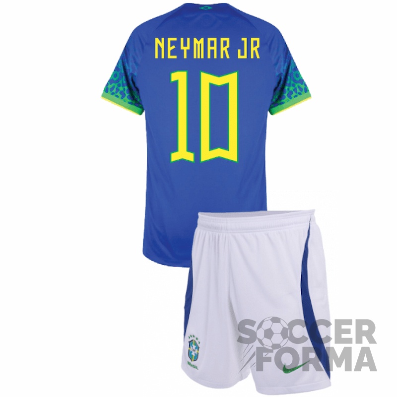 Детская гостевая форма сборной Бразилии Неймар 10 2022-2023 - вид 2