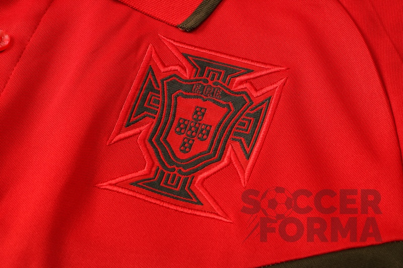 Футболка поло сборной Португалии 2021 красная - вид 5