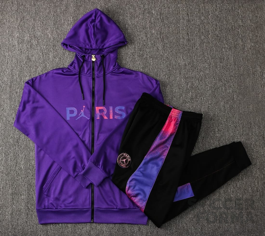 Спортивный костюм Джордан ПСЖ 2022 с капюшоном фиолетовый - вид 3