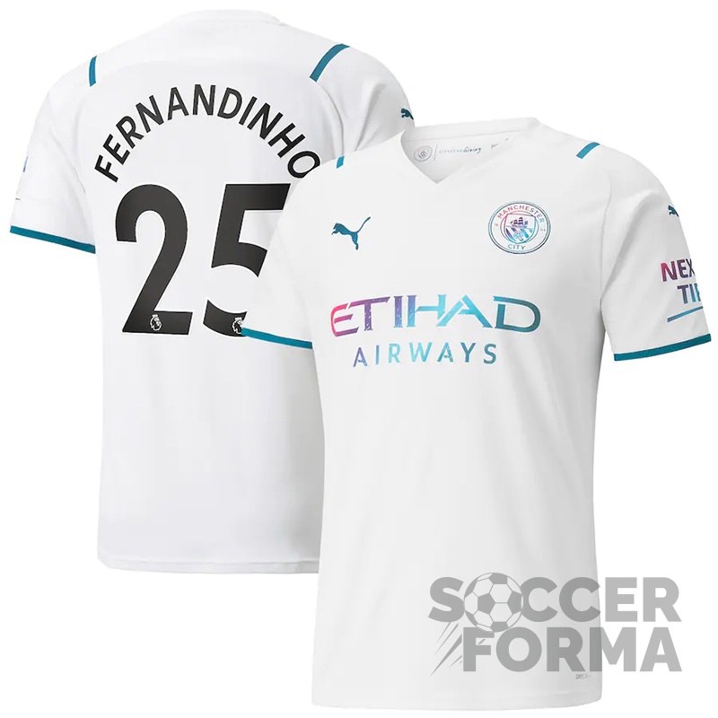 Гостевая футболка Манчестер Сити Фернандиньо 25 2021-2022 - вид 1