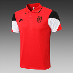 Красная футболка поло Милан 2021-2022