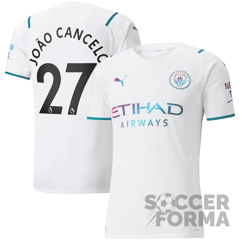Гостевая футболка Манчестер Сити Жуан Канселу 27 2021-2022 - вид 1