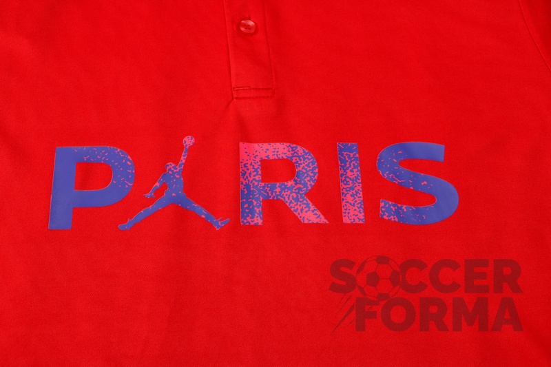 Красная футболка поло ПСЖ 2021-2022 Paris - вид 4