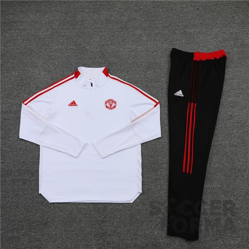 Детский тренировочный костюм Манчестер Юнайтед 2021-2022 белый - вид 3