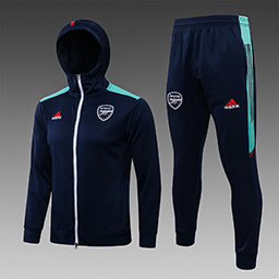 Спортивный костюм Арсенал 2021-2022 с капюшоном синий