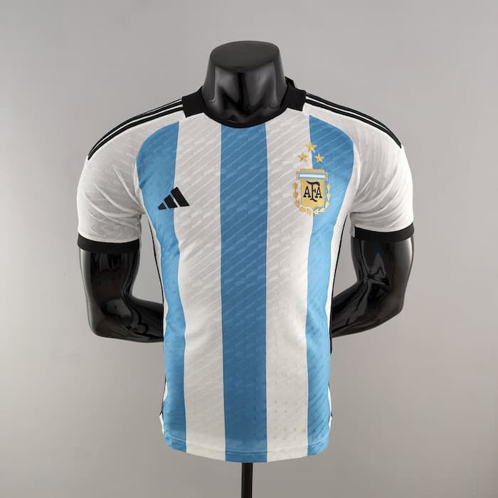Игровая футболка сборной Аргентины 2023 три звезды