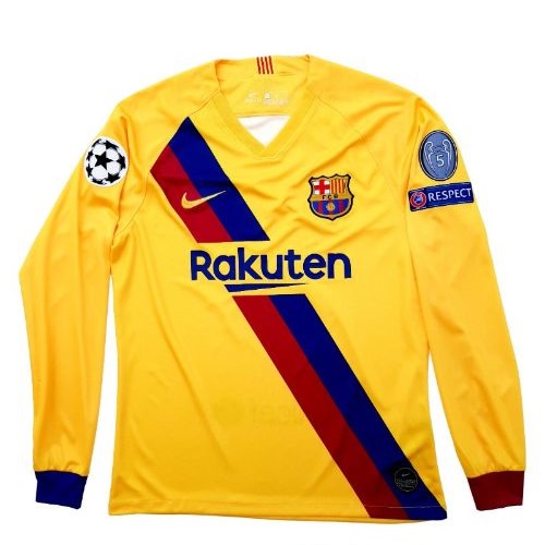 Гостевая футболка Барселоны 2019-2020 длинный рукав Lux
