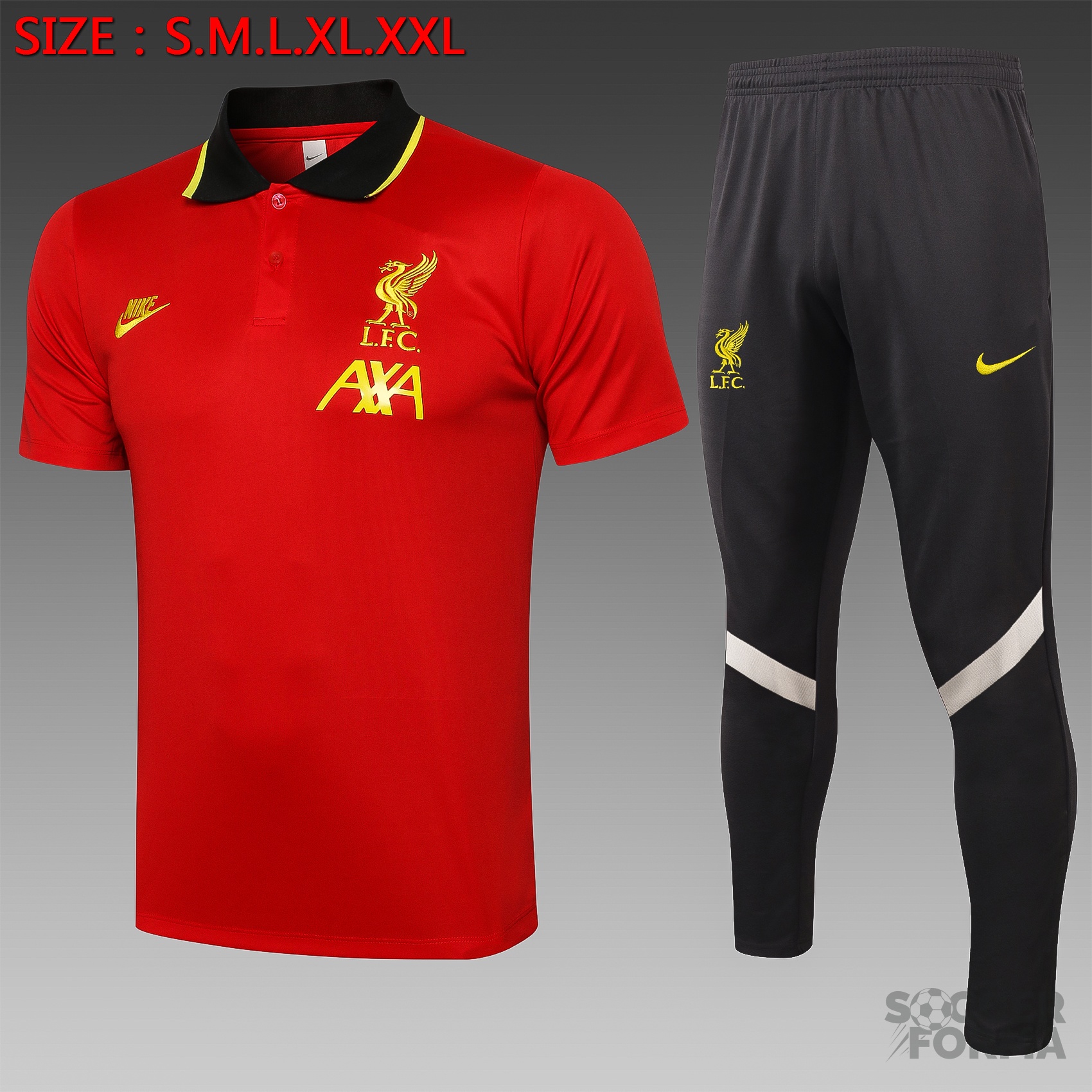 Красная футболка поло Ливерпуль 2021-2022 - вид 1