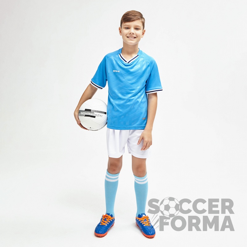 Детская футбольная форма Jetron sky голубая