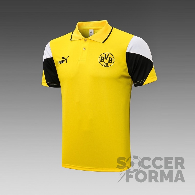 Желтая футболка поло Боруссия Дортмунд 2021-2022 - вид 1