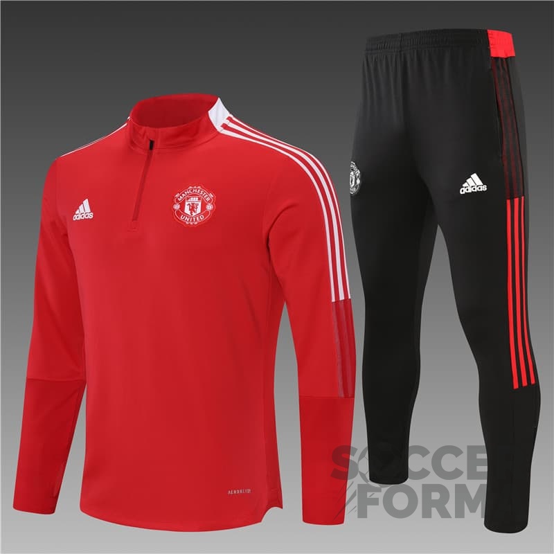 Детский тренировочный костюм Манчестер Юнайтед 2021-2022 красный - вид 1