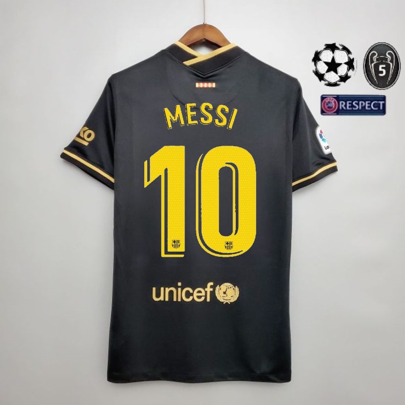 Гостевая футболка Барселоны Месси 10 2020-2021 Lux