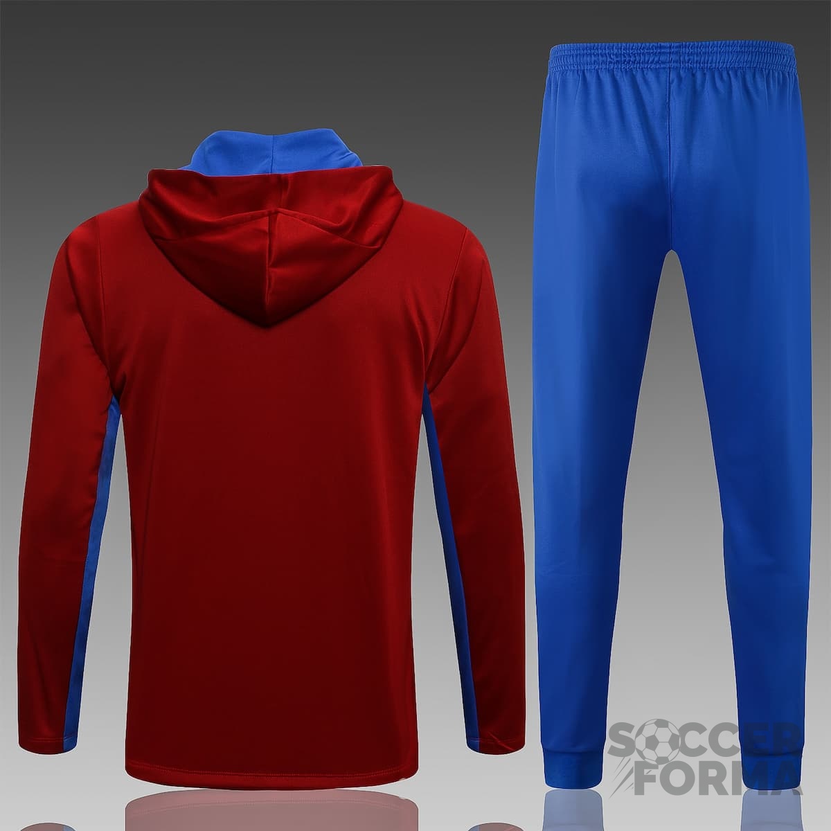 Спортивный костюм Барселона 2022 с капюшоном красный - вид 2
