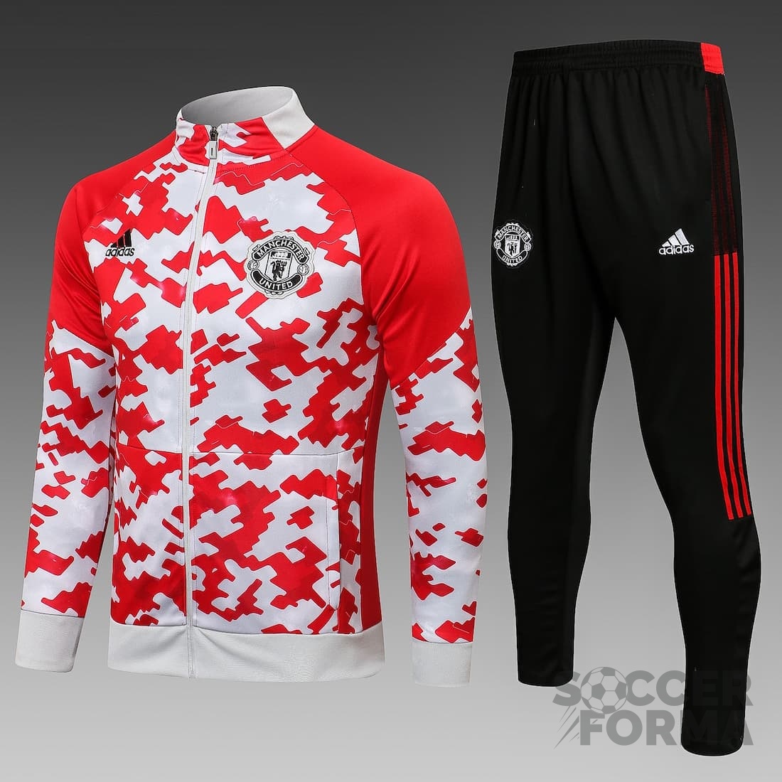 Парадный костюм Манчестер Юнайтед 2022 красно-белый - вид 1