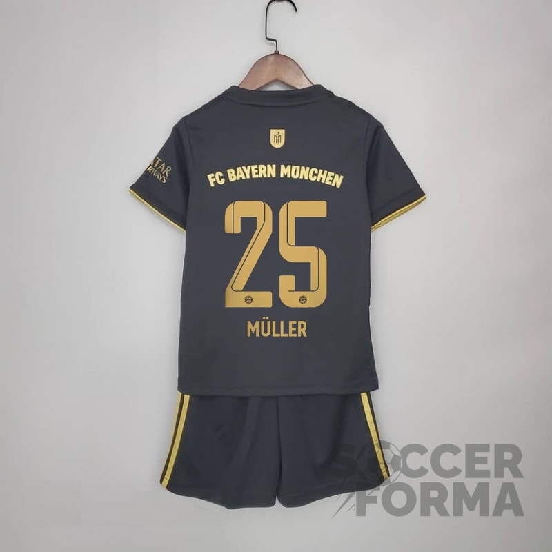Детская гостевая форма Бавария Мюнхен Мюллер 25 2021-2022