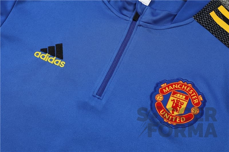 Детский тренировочный костюм Манчестер Юнайтед 2021-2022 синий - вид 5