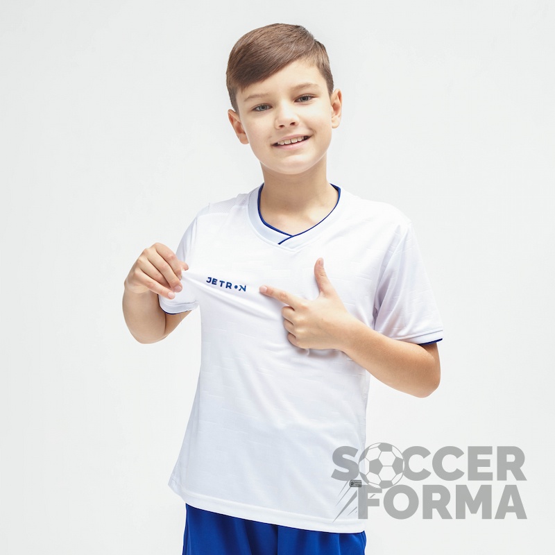 Детская футбольная форма Jetron lucky бело-синяя - вид 5