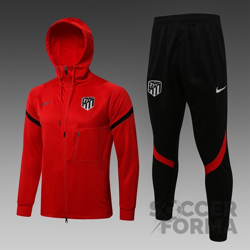 Спортивный костюм Атлетико Мадрид 2021-2022 с капюшоном красный - вид 1