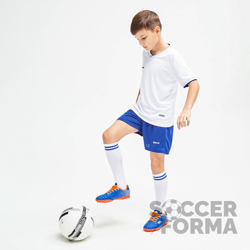 Детская футбольная форма Jetron lucky бело-синяя - вид 4