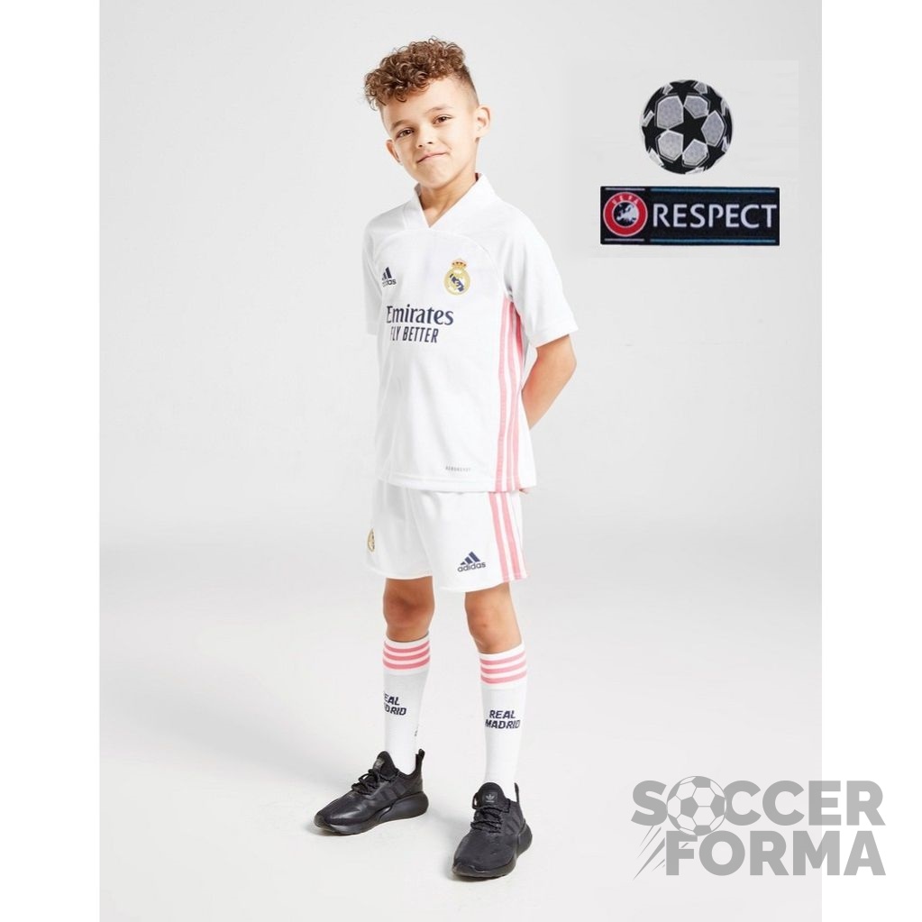 Детская форма Реал Мадрид 2020-2021 с патчами