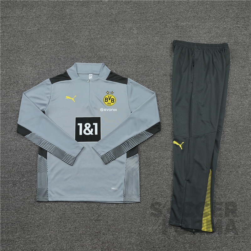 Тренировочный костюм Боруссия Дортмунд 2021-2022 серый - вид 3