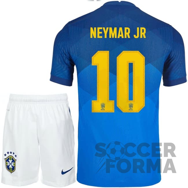 Детская гостевая форма сборной Бразилии 2020 Неймар 10