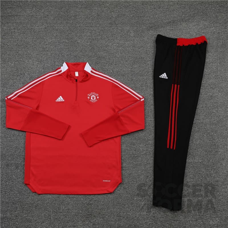 Детский тренировочный костюм Манчестер Юнайтед 2021-2022 красный - вид 3