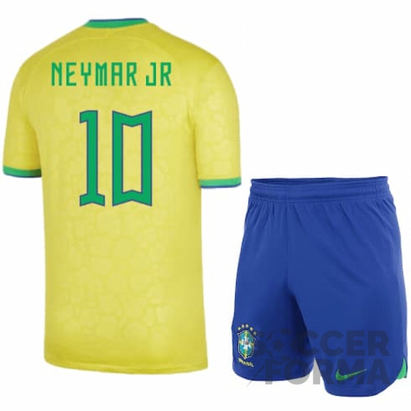 Детская форма сборной Бразилии Неймар 10 2022-2023