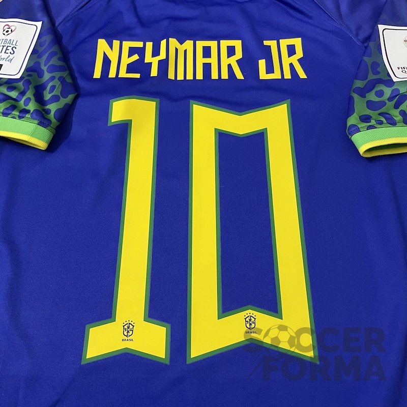 Гостевая футболка сборной Бразилии Неймар 10 с патчами - вид 4