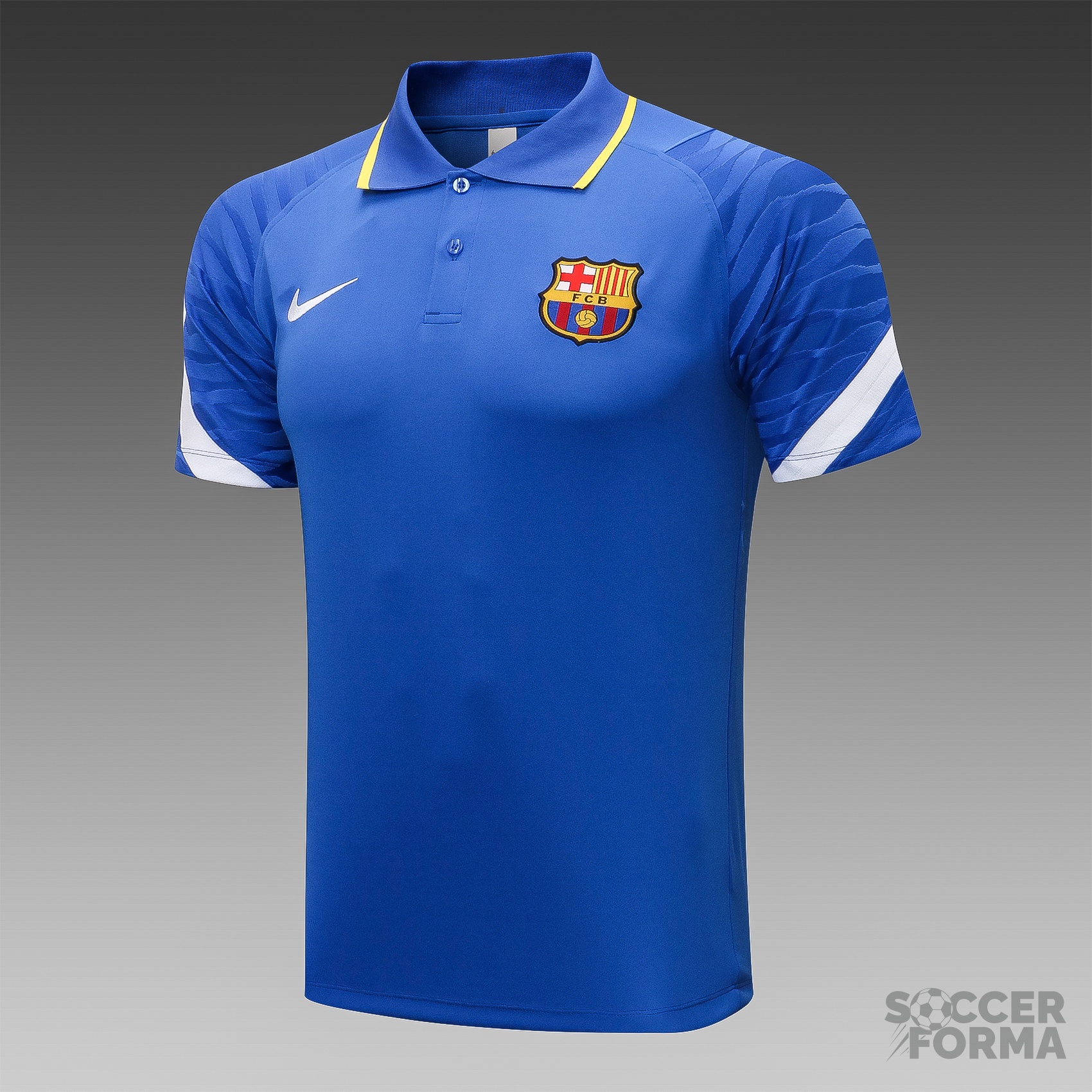 Голубая футболка поло Барселона 2021-2022 - вид 1