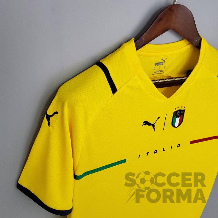Вратарская футболка сборной Италии 2021-2022 желтая - вид 2