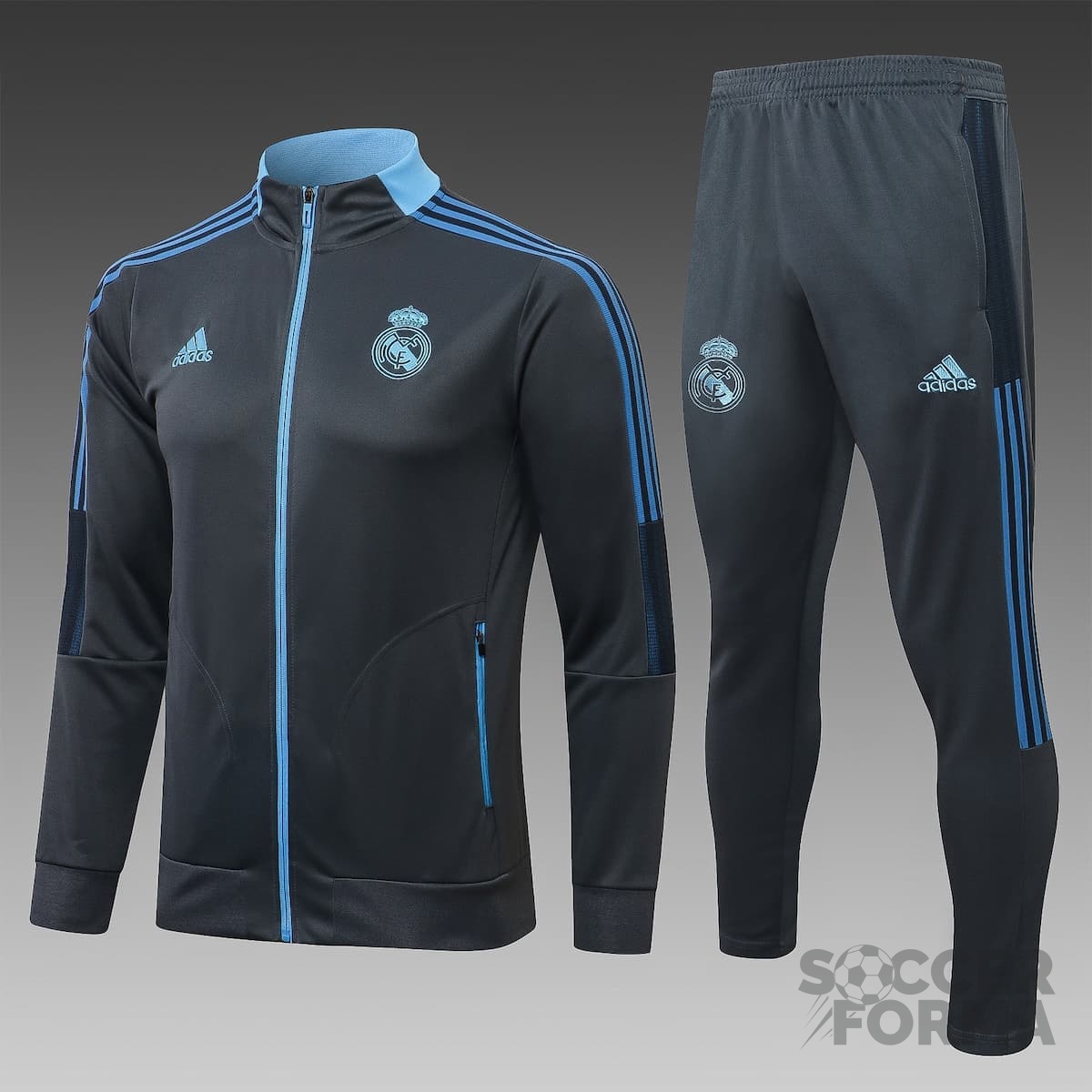 Парадный костюм Реал Мадрид 2021-2022 серый - вид 1