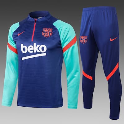 Детский тренировочный костюм Барселона 2022 синий