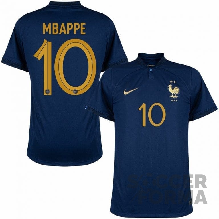 Детская форма сборной Франции Мбаппе 10 2022-2024 с гетрами