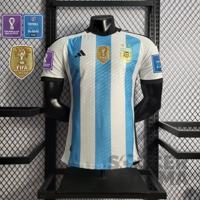 Игровая футболка сборной Аргентины 2023 с патчами