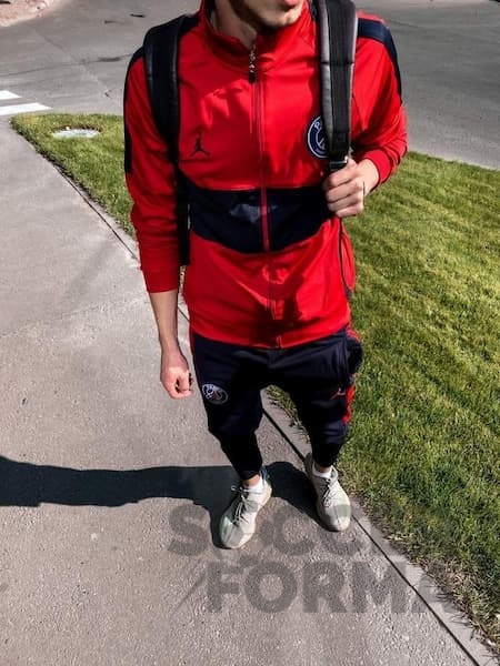 Детский спортивный костюм ПСЖ 2021 красный - вид  4
