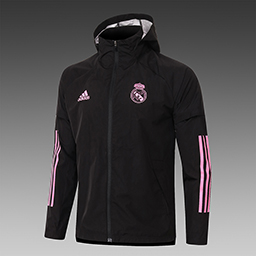 Ветровка Реал Мадрид 2021-2022 черно-розовая